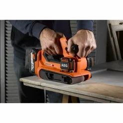 Best AEG Ponceuse à bande brushless 18V