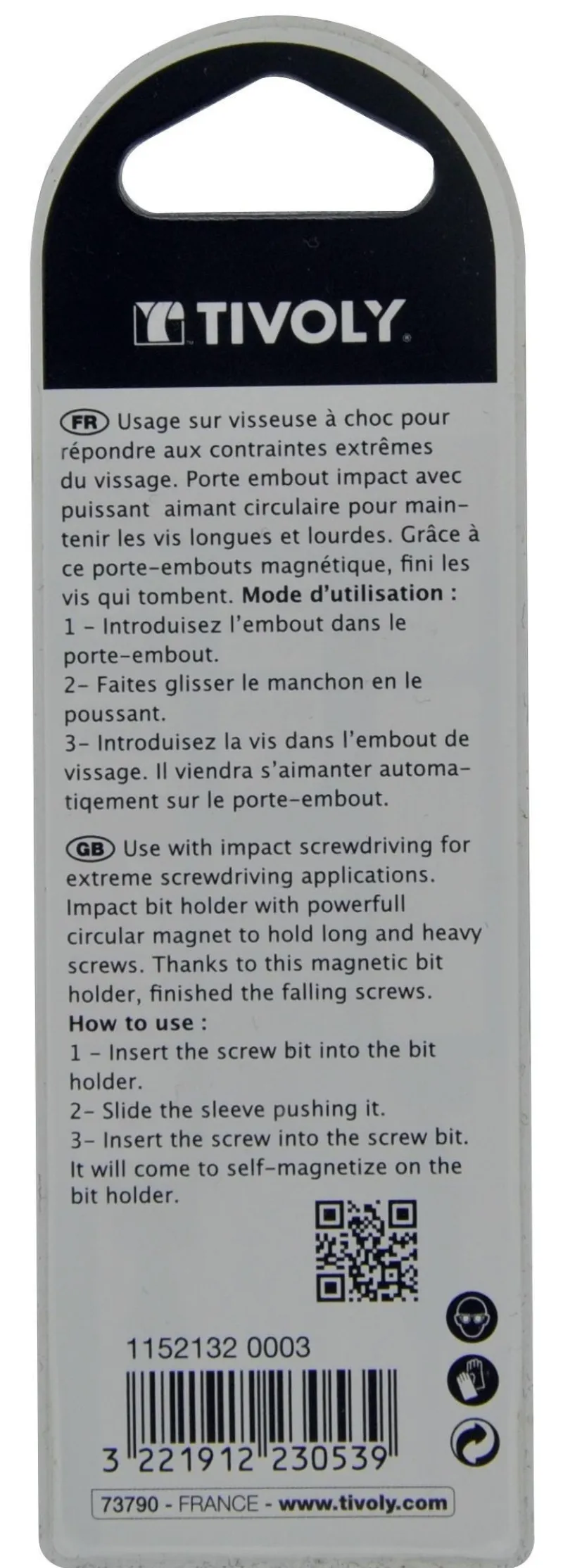 Hot TIVOLY Porte-embout impact aimanté pour vis longue et lourde