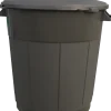 Discount BELLI Poubelle d'immeuble ronde 50L + couvercle taupe