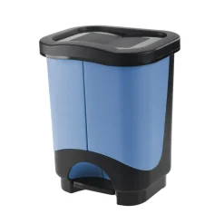 Sale Poubelle idea 10,5 l + 10,5 l bleu et noir