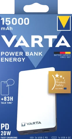 Best VARTA Power Bank Energy 15000mAh USB C x2 + USB A