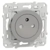 Outlet SCHNEIDER Prise affleurante 2 pôles + terre Odace alu