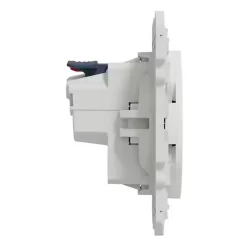 Outlet SCHNEIDER Prise affleurante 2 pôles + terre Odace blanc