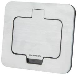 Sale Prise 16A 2 pôles + terre aluminium brossé IP55 Thomson