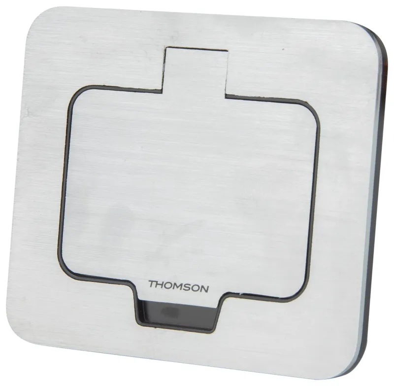 Sale Prise 16A 2 pôles + terre aluminium brossé IP55 Thomson