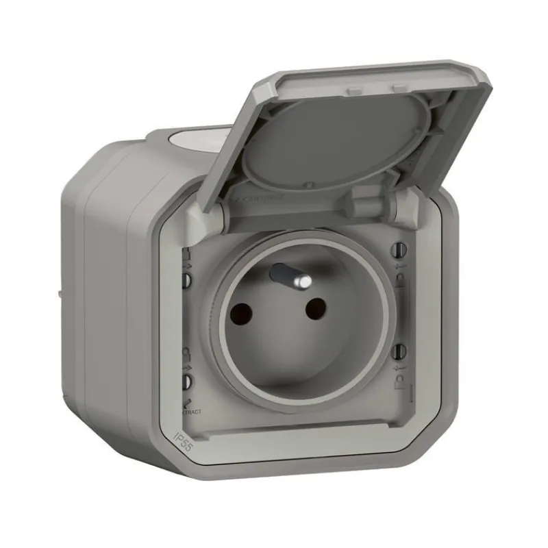Outlet LEGRAND Prise de courant avec terre étanche à volet Plexo 16A 250V
