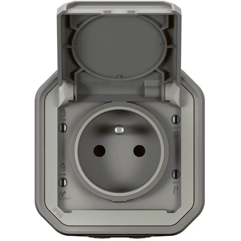 Outlet LEGRAND Prise de courant avec terre étanche à volet Plexo 16A 250V