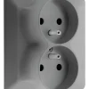 Best ZENITECH Prise double 2 pôles + terre artezo titanium