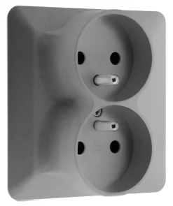 Best ZENITECH Prise double 2 pôles + terre artezo titanium