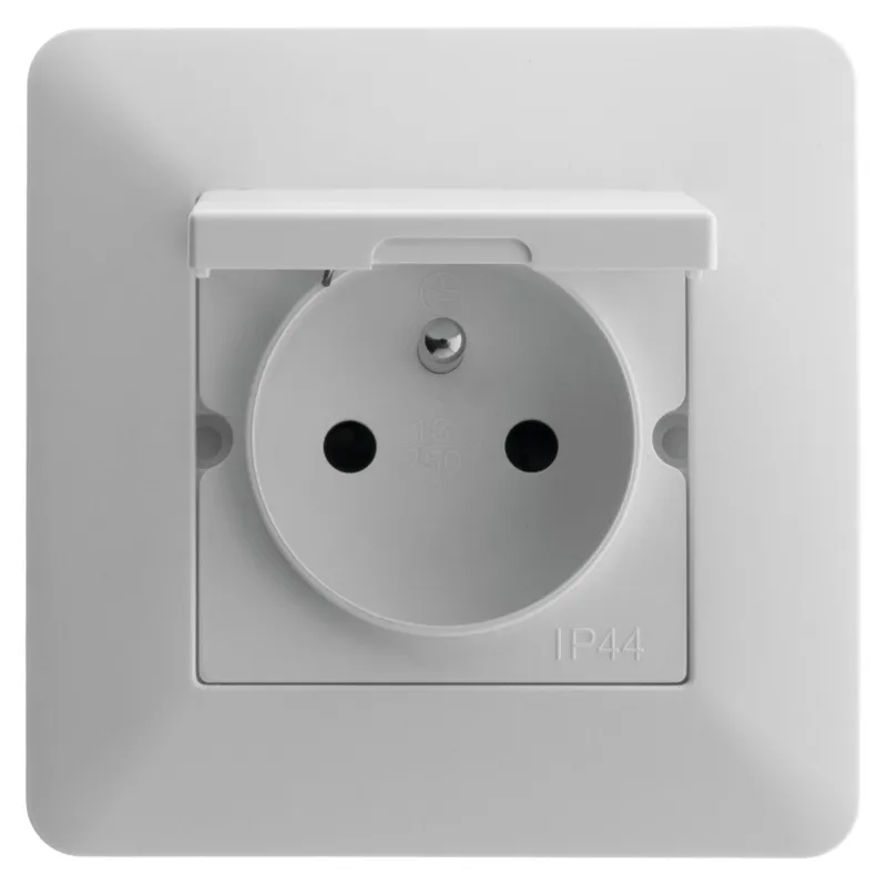 New ZENITECH Prise 2 pôles + terre artezo IP44 blanc