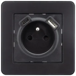 ZENITECH Prise 2 pôles + terre + USB-A+C kouro