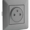 Sale ZENITECH Prise push 2 pôles + terre artezo titanium