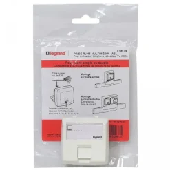 New LEGRAND Prise RJ45 cat 5 composable saillie