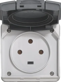 Best Prise étanche 3P+T 20A Plexo complet IP55 saillie gris