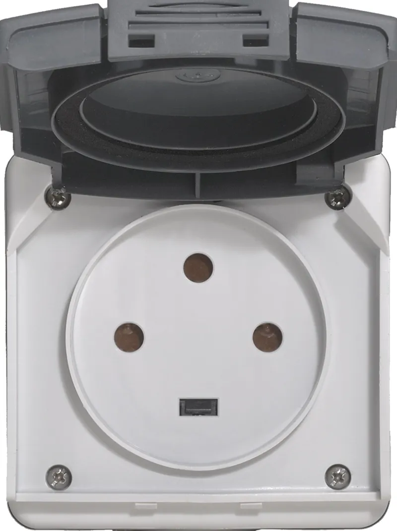 Best Prise étanche 3P+T 20A Plexo complet IP55 saillie gris