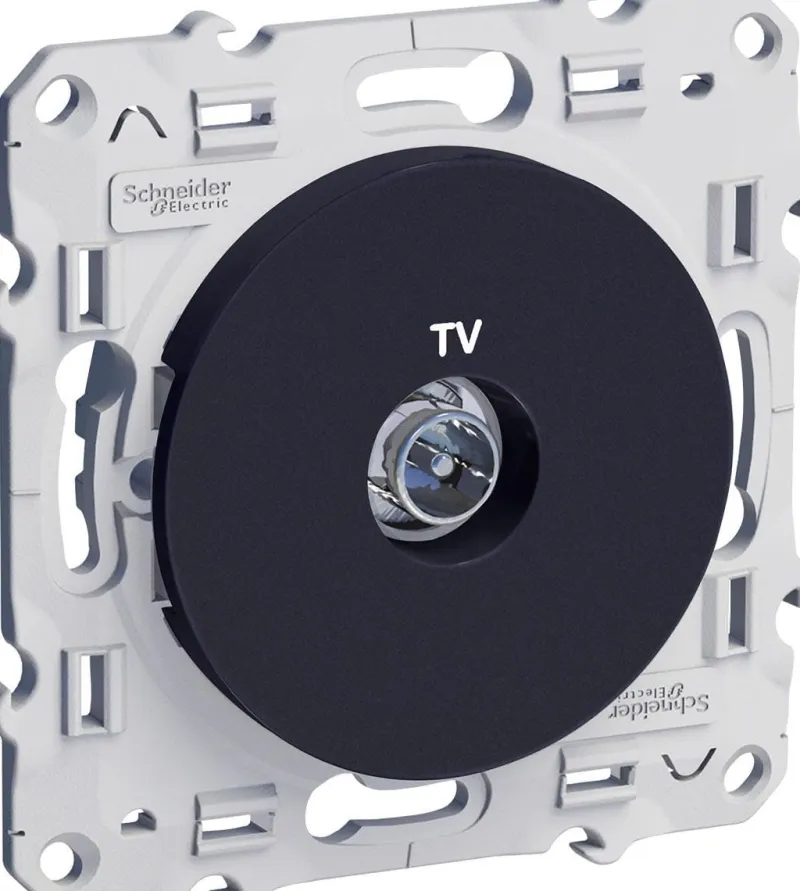 Discount SCHNEIDER Prise télévision simple Odace noir