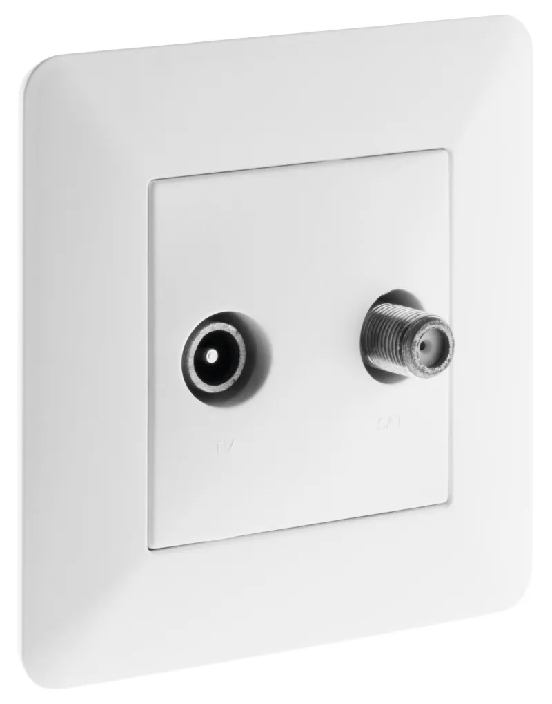 Online ZENITECH Prise TV Ø9.52mm + fm femelle artezo blanc