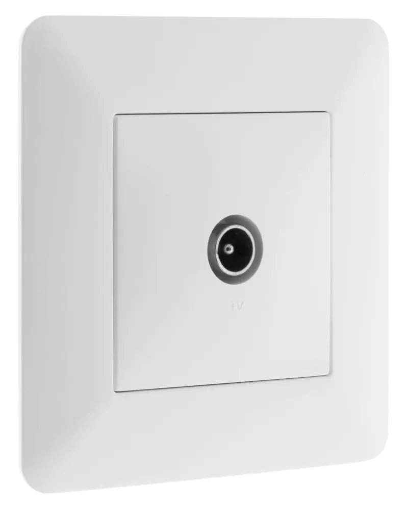 Best ZENITECH Prise TV Ø9.52mm mâle artezo blanc