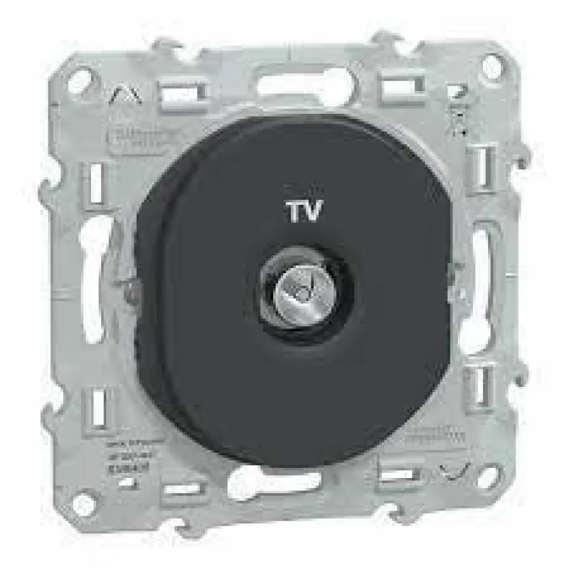 Clearance SCHNEIDER Prise TV Ovalis anthracite