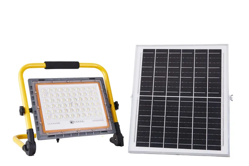 Sale Projecteur de chantier 200W avec panneau solaire