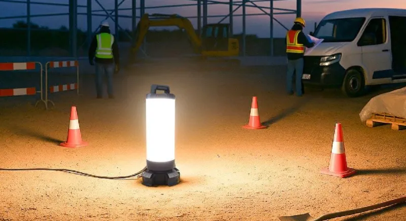 TIBELEC Projecteur LED de chantier 360° pro 120W - 16 300 LM - IP65