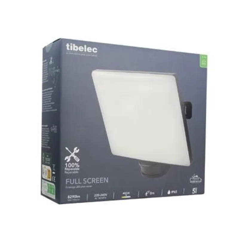 Outlet TIBELEC Projecteur LED Full Screen noir 80W IFR 8290 lm 4000K