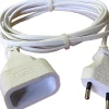 ELECTRALINE Prolongateur H03 Vvh2-F 2x0,75mm blanc 2m sous têtière