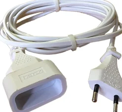 ELECTRALINE Prolongateur H03 Vvh2-F 2x0,75mm blanc 2m sous têtière