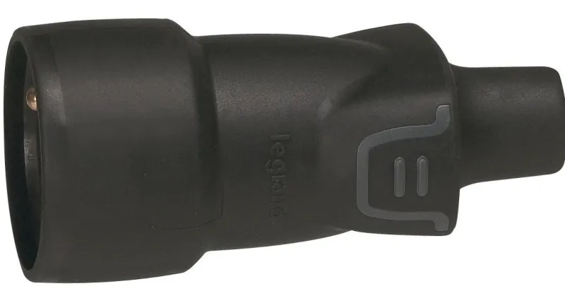 Hot LEGRAND Prolongateur 2 pôles+terre FR caoutchouc noir à vis