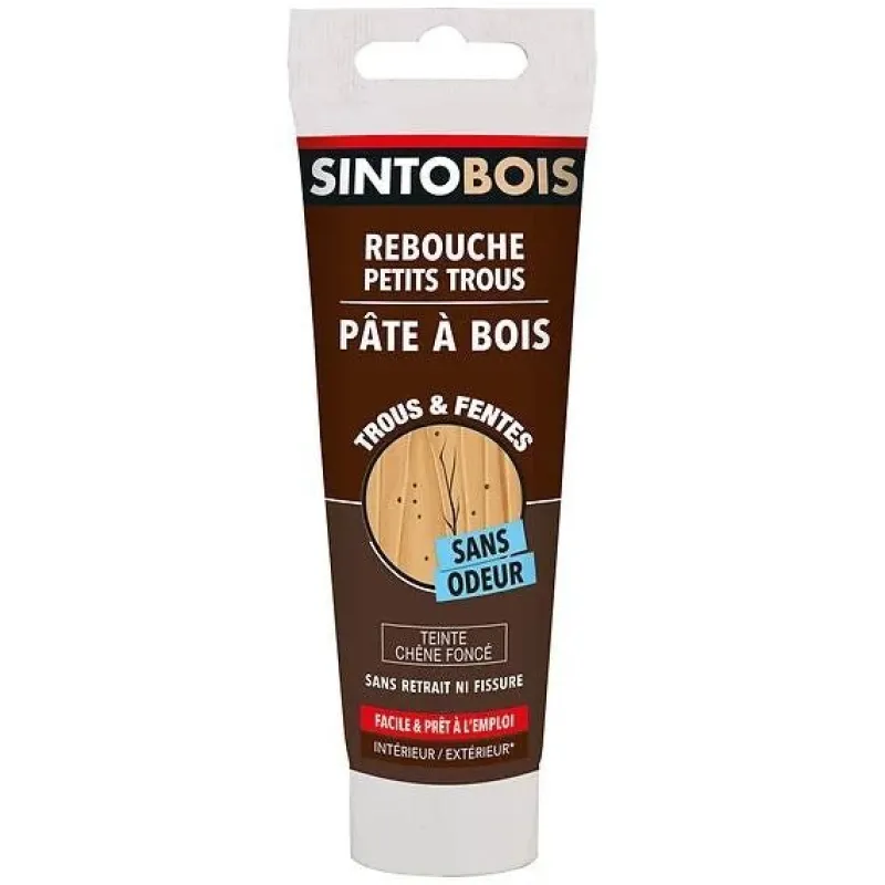 Discount SINTO Pâte à bois rebouche petits trous chêne foncé 80g
