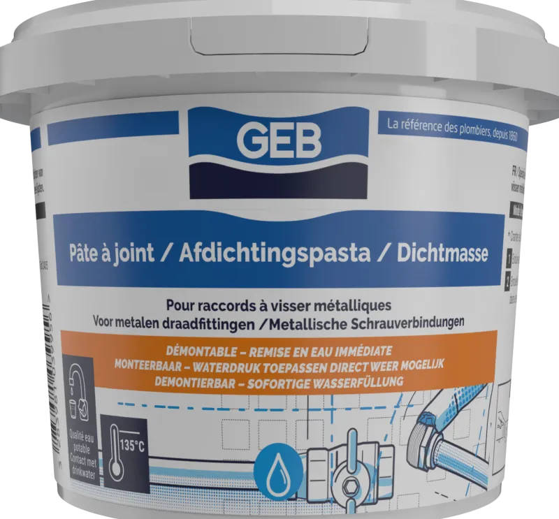 Best GEB Pâte à joint spécial eau potable filetages métalliques 500g