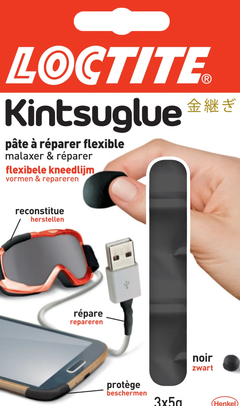 Clearance LOCTITE Pâte à réparer multiusage Kintsuglue noir 3x5g