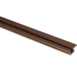 Sale Rail à encastrer pour porte coulissante plastique brun 2m
