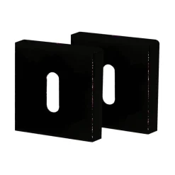 New 2 rosaces de fonction pêne dormant Onyx zamak noir