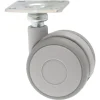 Clearance Roulette déco pivotante caoutchouc gris Ø40mm, charge 20kg