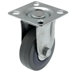 Best Roulette fixe caoutchouc gris Ø50mm, charge 40kg