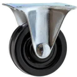 Online Roulette fixe caoutchouc noir Ø50mm, charge 30kg