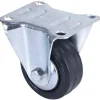 Hot Roulette manut fixe caoutchouc noir Ø80mm charge 80kg