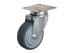 Outlet Roulette manut pivotante caoutchouc gris Ø60mm charge 50kg