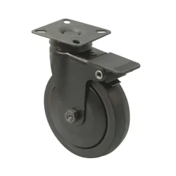 Hot Roulette Novo noire pivotante à frein charge 50kg Ø75 mm