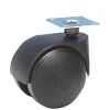 Discount Roulette pivotante polypro noir Ø50mm, charge 40kg