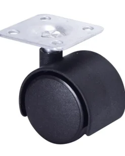 Clearance Roulette pivotante polypro noir Ø35mm, charge 20kg