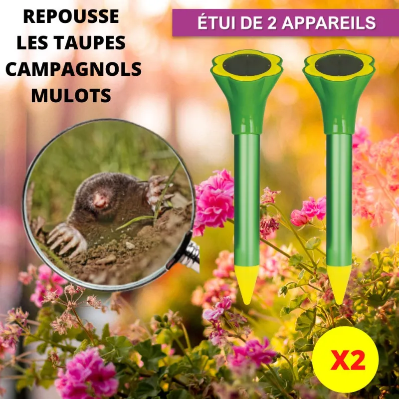 ACTO Répulsif solaire à vibrations taupes et campagnols