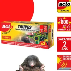 ACTO Répulsif solaire à vibrations taupes et campagnols