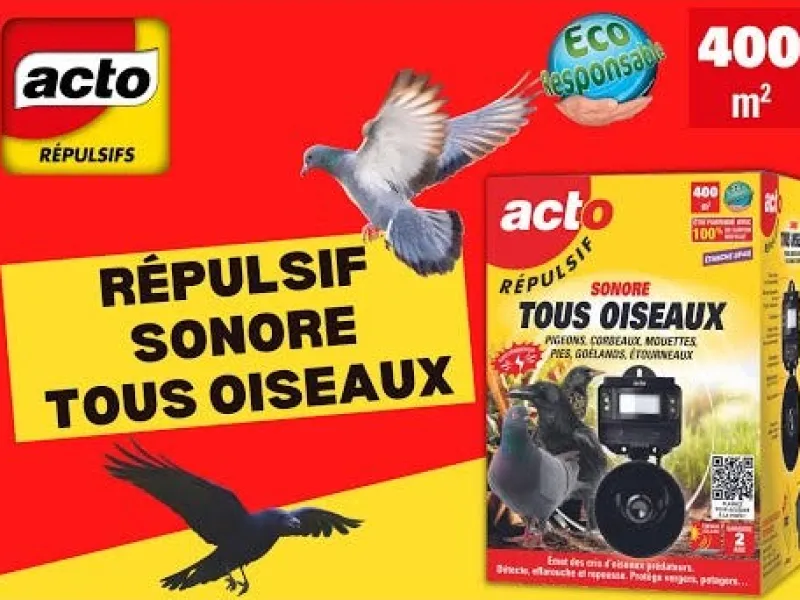 Best ACTO Répulsif sonore solaire contre les oiseaux