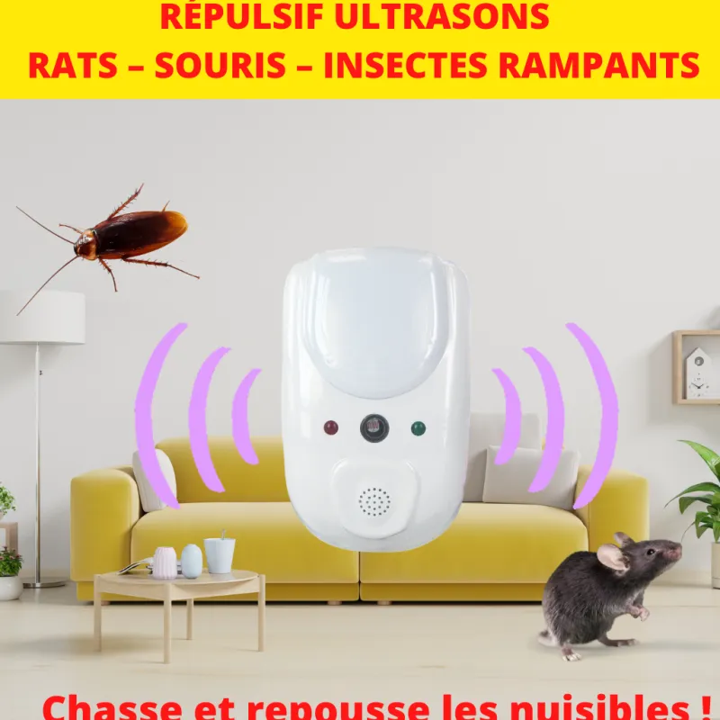 Hot Répulsif ultrasons rats - souris - insectes rampants