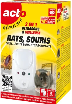 Hot Répulsif ultrasons rats - souris - insectes rampants