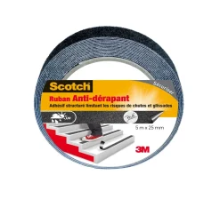 Sale 3M Ruban adhésif anti-dérapant noir 25mm x 5m