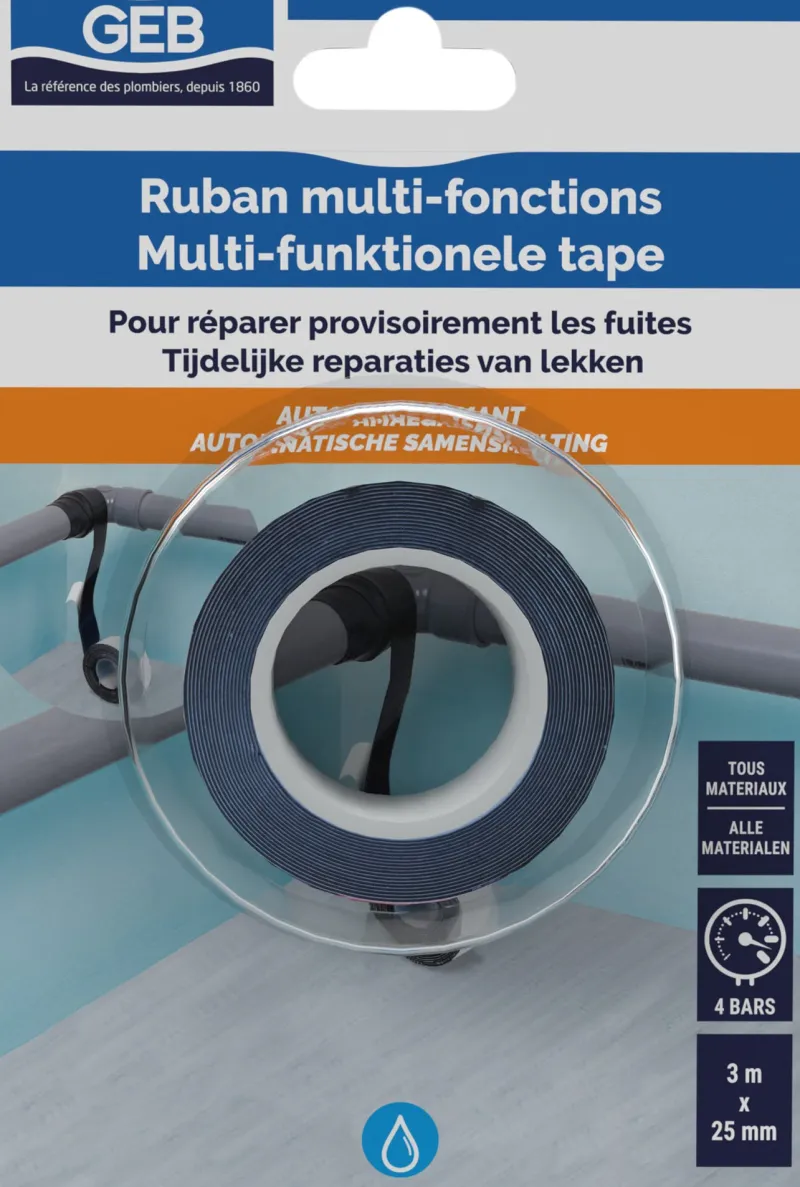 Outlet GEB Ruban adhésif multi-fonctions 3 m x 25 mm
