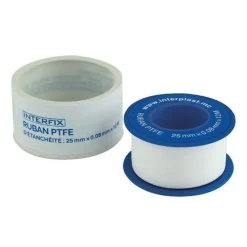 Clearance INTERPLAST Ruban PTFE d'étanchéité Interfix 25 x 0,08 mm x 12 m